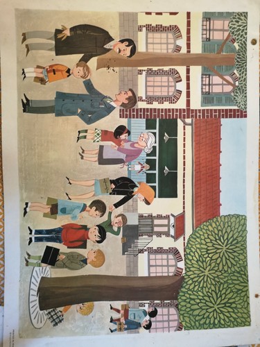 Carte affiche scolaire 1966