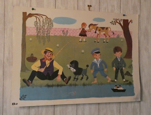 Ancienne affiche scolaire - affiche,