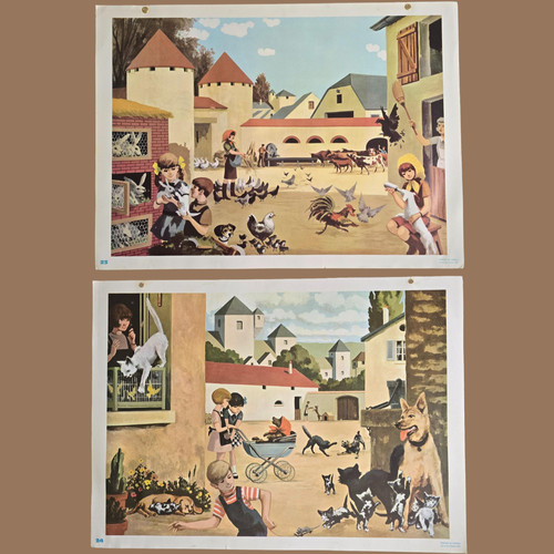 Affiche scolaire ancienne
